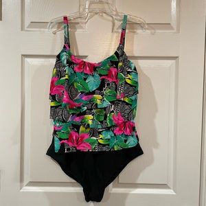 Floral bathing suit one piece
